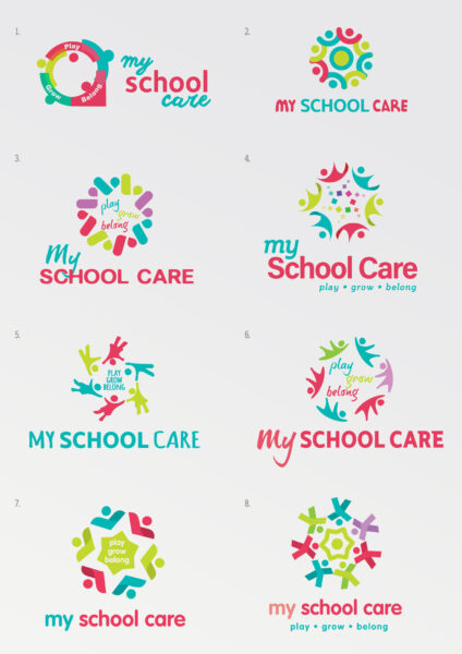My School Care logo options